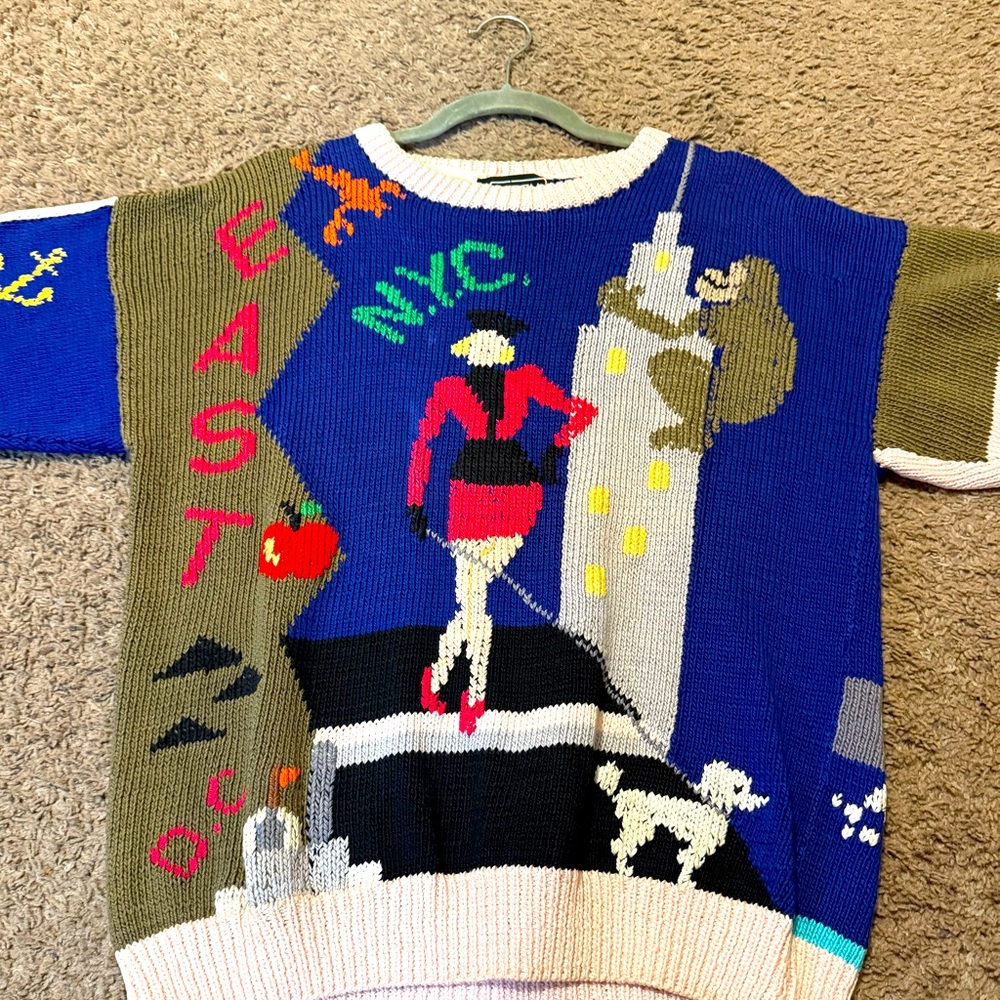 Vintage West coast/East Coast Berek Marta D Hand Knit Sweater